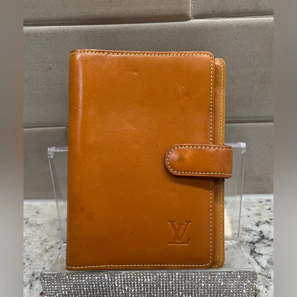 Louis Vuitton Rare Limited Vachetta Nomade Leather Small Ring Agenda PM with COA
